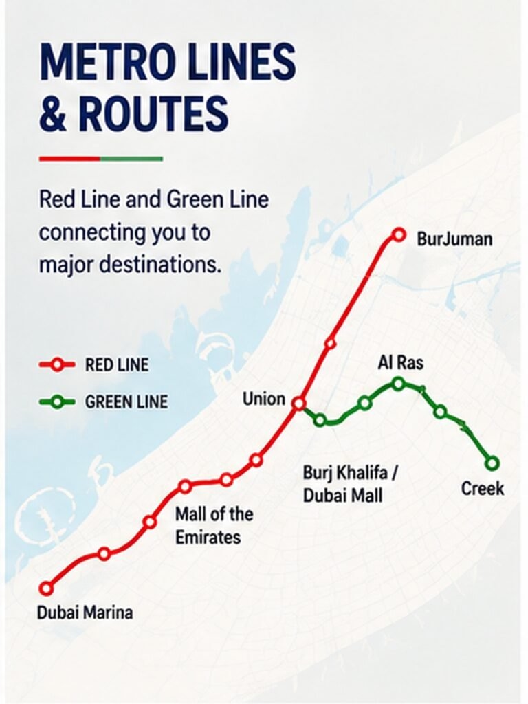 Dubai Metro: Complete Guide to Routes, Stations, Fares, Timing and Travel Tips 3 02 metro lines routes
