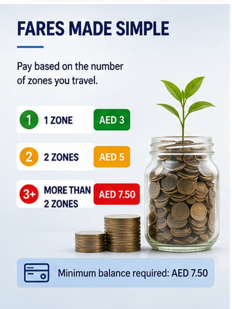 Dubai Metro: Complete Guide to Routes, Stations, Fares, Timing and Travel Tips 8 Dubai Metro Fare