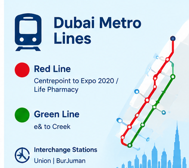 Dubai Metro Timings: Detailed Information about Dubai metro Operating Hours 4 dubai metro red green lines